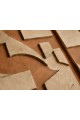 Dekorras DKR-110 Bordo Geometrik Kabartmalı İkili 3D Tablo
