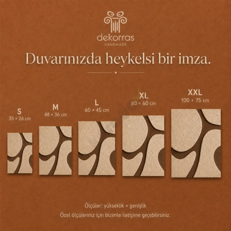 Dekorras DKR-112 Bej Siyah Organik Formlu Kabartmalı 3D Tablo Dekorras DKR-112 Bej Siyah Organik Formlu Kabartmalı 3D Tablo