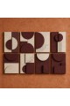Dekorras DKR-126 Bordo Krem Dairesel Geometrik Sekizli 3D Tablo