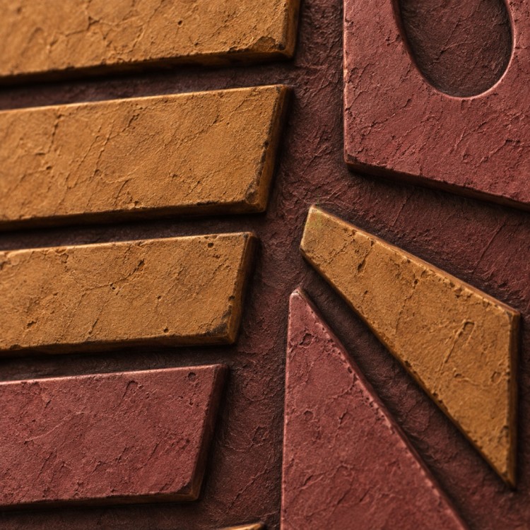 Dekorras DKR-128 Antrasit Dikey Geometrik Kabartmalı 3D Tablo