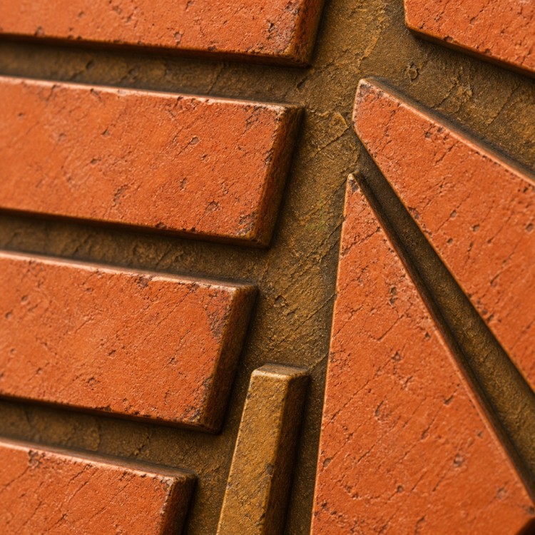 Dekorras DKR-128 Antrasit Dikey Geometrik Kabartmalı 3D Tablo