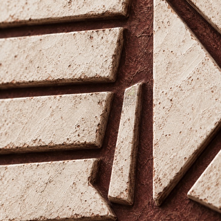 Dekorras DKR-128 Antrasit Dikey Geometrik Kabartmalı 3D Tablo