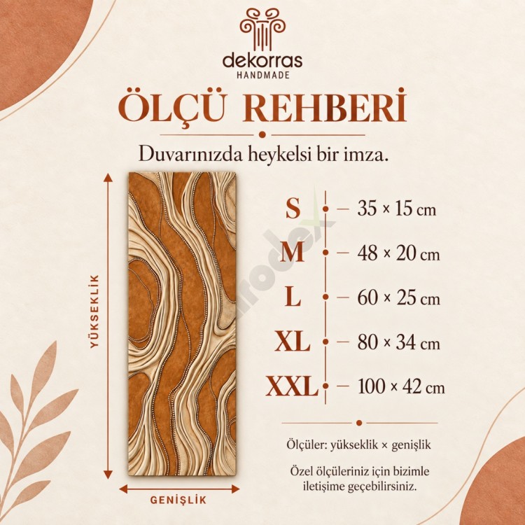 Dekorras DKR-129 Toprak Tonlu Akış Desenli Kabartmalı 3D Tablo Dekorras DKR-129 Toprak Tonlu Akış Desenli Kabartmalı 3D Tablo