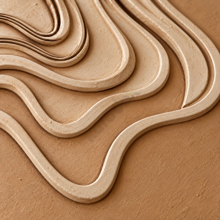 Dekorras DKR-134 Taupe Akıcı Çizgili Kabartmalı İkili 3D Tablo Dekorras DKR-134 Taupe Akıcı Çizgili Kabartmalı İkili 3D Tablo