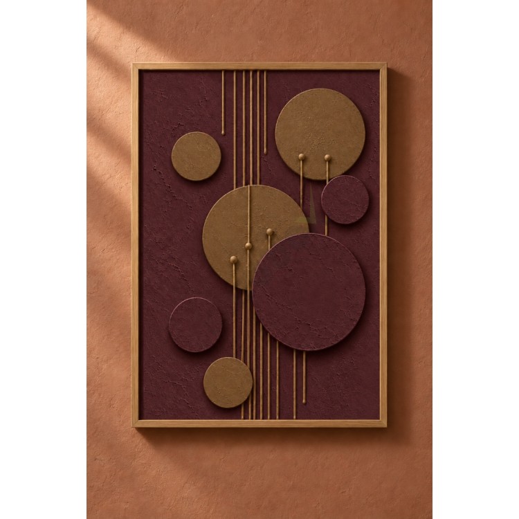 Dekorras DKR-151 Lacivert Bordo Dairesel Kabartmalı 3D Tablo Dekorras DKR-151 Lacivert Bordo Dairesel Kabartmalı 3D Tablo