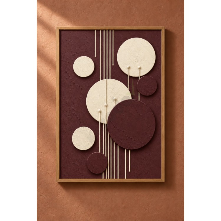 Dekorras DKR-151 Lacivert Bordo Dairesel Kabartmalı 3D Tablo Dekorras DKR-151 Lacivert Bordo Dairesel Kabartmalı 3D Tablo