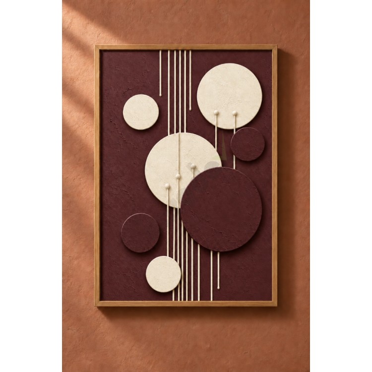 Dekorras DKR-151 Lacivert Bordo Dairesel Kabartmalı 3D Tablo Dekorras DKR-151 Lacivert Bordo Dairesel Kabartmalı 3D Tablo