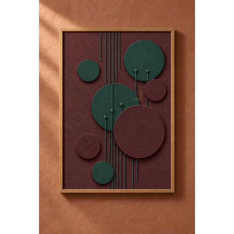 Dekorras DKR-151 Lacivert Bordo Dairesel Kabartmalı 3D Tablo Dekorras DKR-151 Lacivert Bordo Dairesel Kabartmalı 3D Tablo