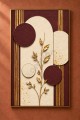 Dekorras DKR-158 Lacivert Bordo Botanik Motifli 3D Tablo