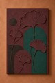 Dekorras DKR-166 Ginkgo Yapraklı Kemer Desenli Kabartmalı 3D Tablo
