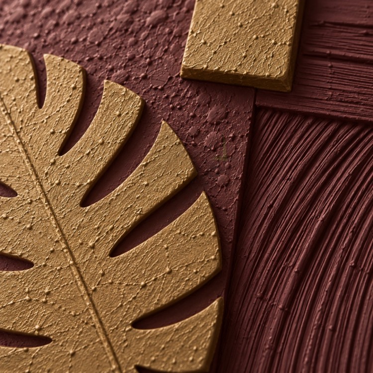 Dekorras DKR-167 Tropikal Yapraklı Geometrik Dokulu 3D Tablo Dekorras DKR-167 Tropikal Yapraklı Geometrik Dokulu 3D Tablo