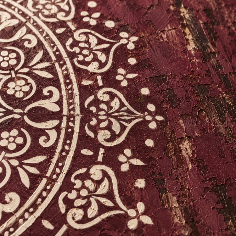 Dekorras DKR-170 Mandala ve Yaprak Desenli Eskitme Dokulu 3D Tablo Dekorras DKR-170 Mandala ve Yaprak Desenli Eskitme Dokulu 3D Tablo