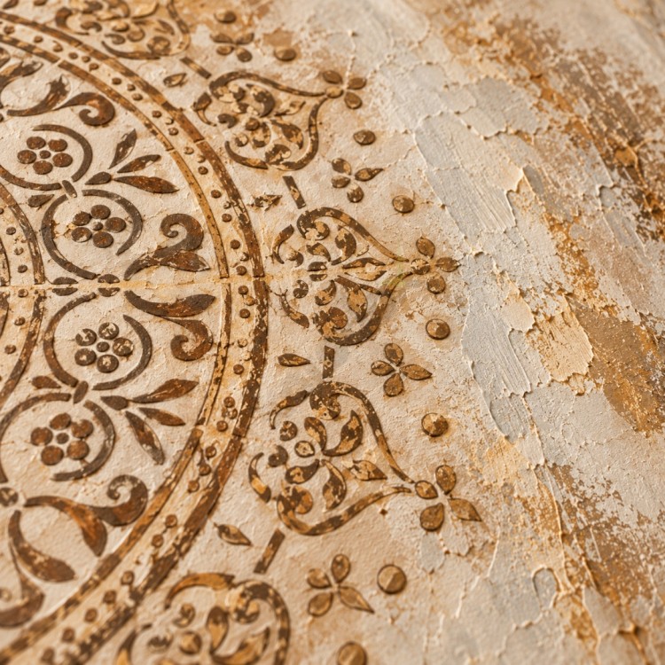 Dekorras DKR-170 Mandala ve Yaprak Desenli Eskitme Dokulu 3D Tablo Dekorras DKR-170 Mandala ve Yaprak Desenli Eskitme Dokulu 3D Tablo