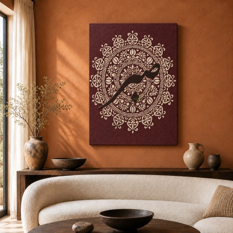 Dekorras DKR-176 Sabır Hat Yazılı Mandala Desenli 3D Tablo