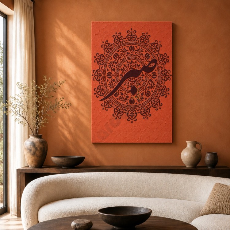 Dekorras DKR-176 Sabır Hat Yazılı Mandala Desenli 3D Tablo