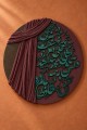 Dekorras DKR-177 Hat Yazılı Drapeli Yuvarlak Kabartmalı 3D Tablo Dekorras DKR-177 Hat Yazılı Drapeli Yuvarlak Kabartmalı 3D Tablo