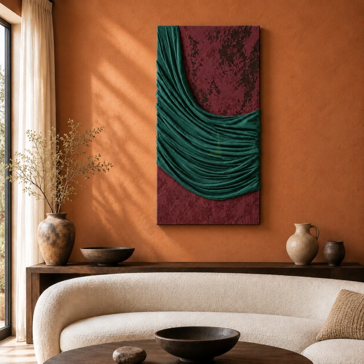 Dekorras DKR-183 Drape Kıvrımlı Eskitme Dokulu 3D Tablo