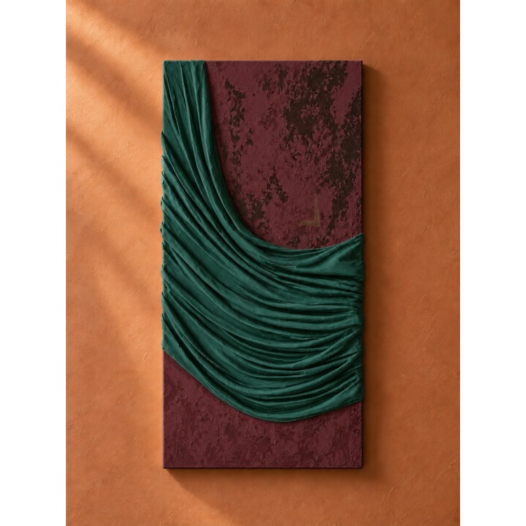 Dekorras DKR-183 Drape Kıvrımlı Eskitme Dokulu 3D Tablo
