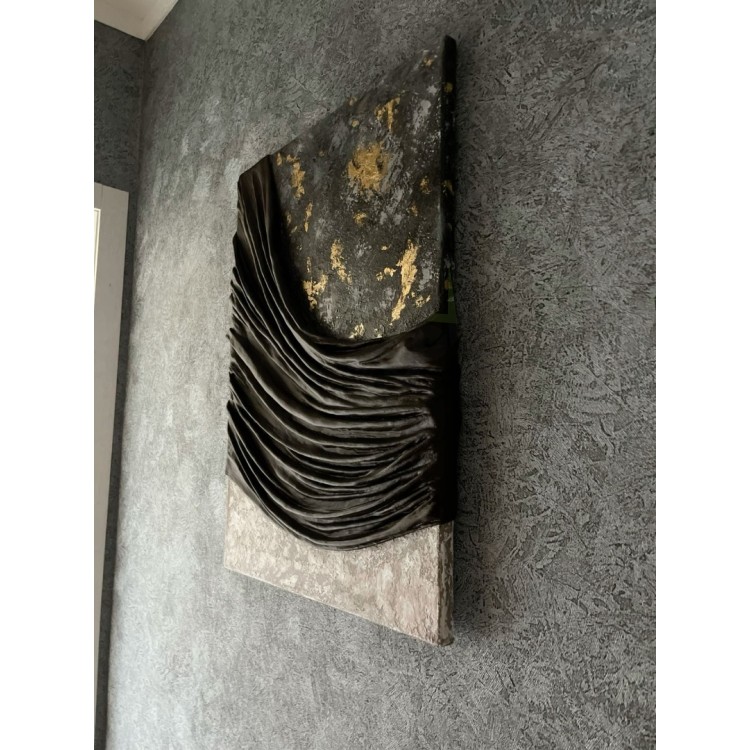 Dekorras DKR-183 Drape Kıvrımlı Eskitme Dokulu 3D Tablo